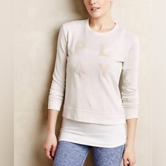 Sundry Embroidered Play Spellout Pullover Sweatshirt - Picture 1 of 7